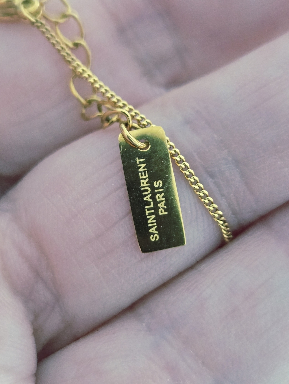 Saint Laurent Gold YSL Logo Bracelet - Picture 3 of 4